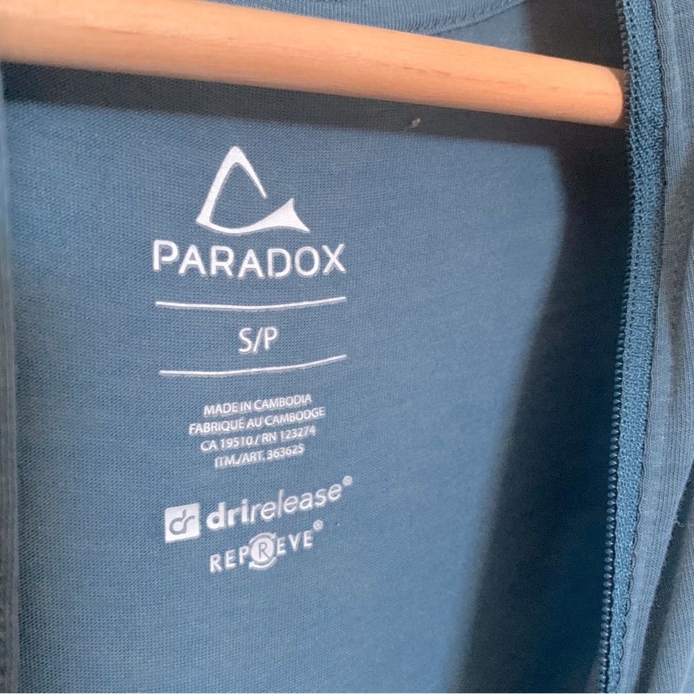Paradox Dri-Release REPREVE Athletic Full Zip Jacket Blue S/P - Picture 3 of 4